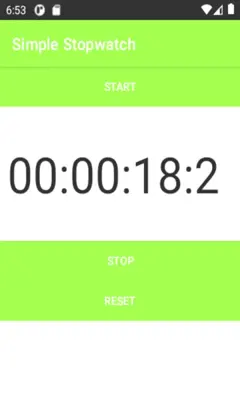 Simple Stopwatch android App screenshot 0