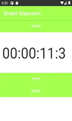 Simple Stopwatch android App screenshot 1