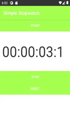 Simple Stopwatch android App screenshot 2